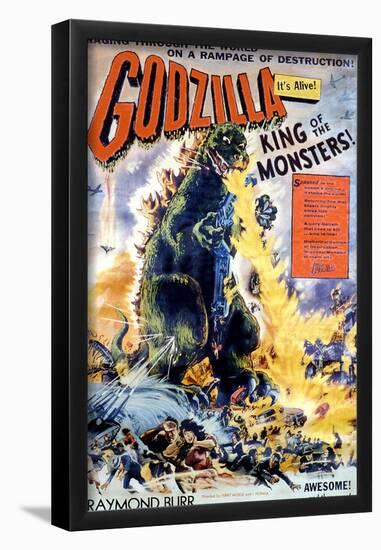 Godzilla, King of the Monsters!, 1956-null-Framed Poster