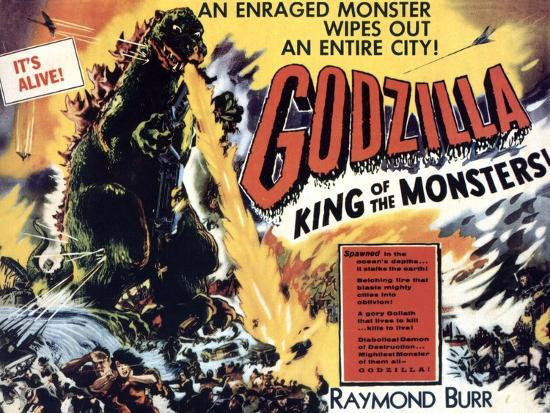 Godzilla, King of the Monsters, UK Movie Poster, 1956' Print |  AllPosters.com