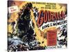 Godzilla, King of the Monsters, UK Movie Poster, 1956-null-Stretched Canvas
