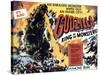 Godzilla, King of the Monsters, UK Movie Poster, 1956-null-Stretched Canvas