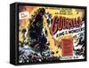 Godzilla, King of the Monsters, UK Movie Poster, 1956-null-Framed Stretched Canvas