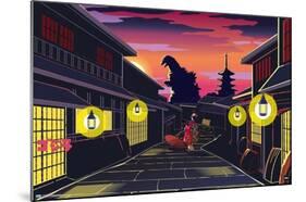 Godzilla - Lurking-Trends International-Mounted Poster