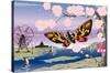 Godzilla - Mothra-Trends International-Stretched Canvas