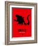 Godzilla-NaxArt-Framed Art Print