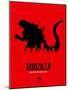 Godzilla-NaxArt-Mounted Art Print