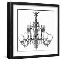 Goelzer Gas Lit Chandelier-null-Framed Art Print