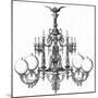 Goelzer Gas Lit Chandelier-null-Mounted Art Print