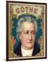 Goethe Brand Cigar Box Label-Lantern Press-Framed Art Print