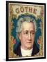 Goethe Brand Cigar Box Label-Lantern Press-Framed Art Print