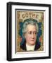 Goethe Brand Cigar Box Label-Lantern Press-Framed Art Print