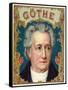 Goethe Brand Cigar Box Label-Lantern Press-Framed Stretched Canvas