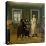 Goethe Dictating to His Clerk John, 1834-Johann Joseph Schmeller-Stretched Canvas