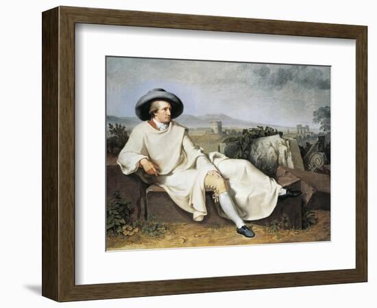 Goethe in Roman Countryside, 1786-1787-Johann Heinrich Wilhelm Tischbein-Framed Giclee Print