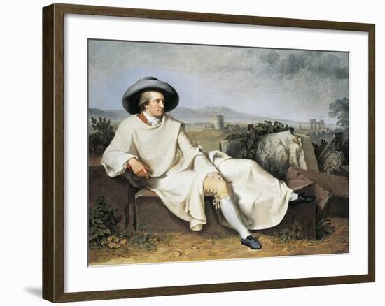 Goethe in Roman Countryside, 1786-1787-Johann Heinrich Wilhelm Tischbein-Framed Giclee Print