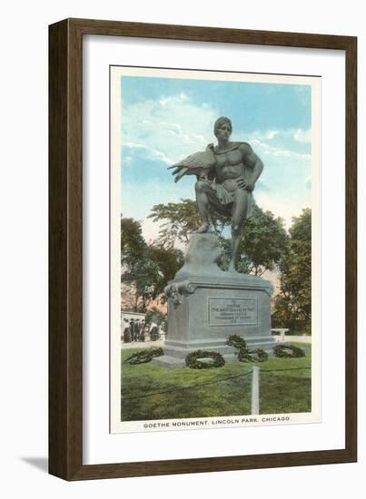 Goethe Monument, Chicago, Illinois-null-Framed Art Print