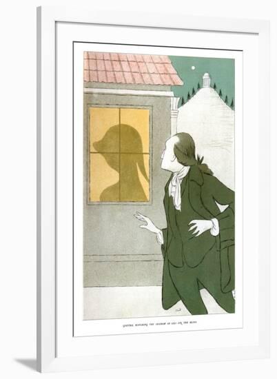 Goethe Watching the Shadow of Lili on the Blind, 1904-Max Beerbohm-Framed Giclee Print