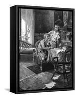 Goethe with Schiller-Alphonse Mucha-Framed Stretched Canvas