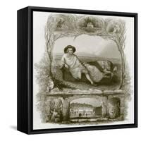 Goethe-English-Framed Stretched Canvas