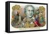 Goethebund Brand Cigar Box Label, Johann Wolfgang von Goethe, German Romantic Poet-Lantern Press-Framed Stretched Canvas