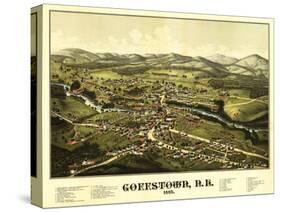 Goffstown, New Hampshire - Panoramic Map-Lantern Press-Stretched Canvas