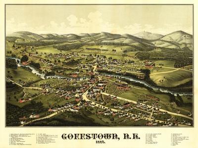 'Goffstown, New Hampshire - Panoramic Map' Prints - Lantern Press 