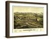 Goffstown, New Hampshire - Panoramic Map-Lantern Press-Framed Art Print