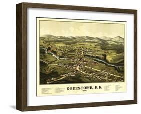 Goffstown, New Hampshire - Panoramic Map-Lantern Press-Framed Art Print