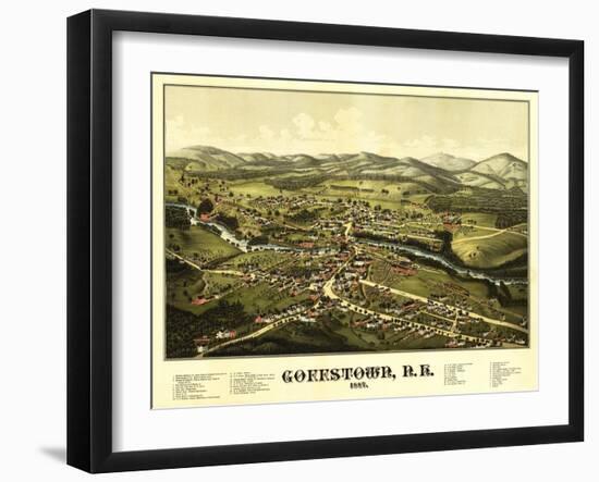 Goffstown, New Hampshire - Panoramic Map-Lantern Press-Framed Art Print