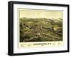 Goffstown, New Hampshire - Panoramic Map-Lantern Press-Framed Art Print