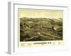 Goffstown, New Hampshire - Panoramic Map-Lantern Press-Framed Art Print