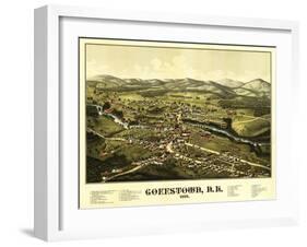 Goffstown, New Hampshire - Panoramic Map-Lantern Press-Framed Art Print