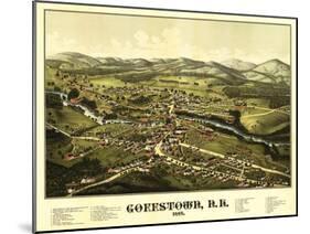 Goffstown, New Hampshire - Panoramic Map-Lantern Press-Mounted Art Print