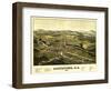 Goffstown, New Hampshire - Panoramic Map-Lantern Press-Framed Premium Giclee Print