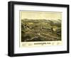 Goffstown, New Hampshire - Panoramic Map-Lantern Press-Framed Premium Giclee Print