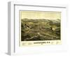 Goffstown, New Hampshire - Panoramic Map-Lantern Press-Framed Premium Giclee Print