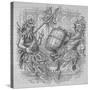 Gog and Magog with a Barrel, 1840-Ebenezer Landells-Stretched Canvas