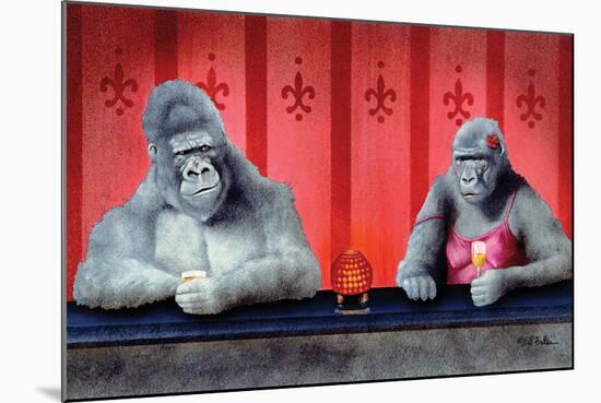Goin Ape Down at the Monkey Bars-Will Bullas-Mounted Giclee Print