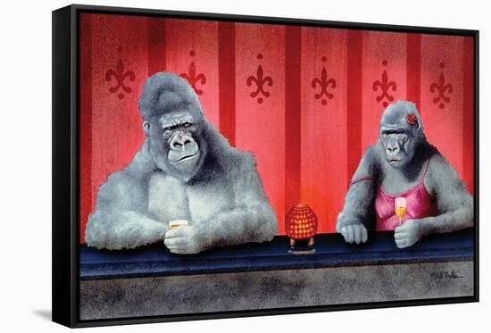 Goin Ape Down at the Monkey Bars-Will Bullas-Framed Stretched Canvas