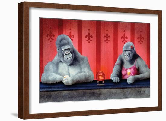 Goin Ape Down at the Monkey Bars-Will Bullas-Framed Giclee Print