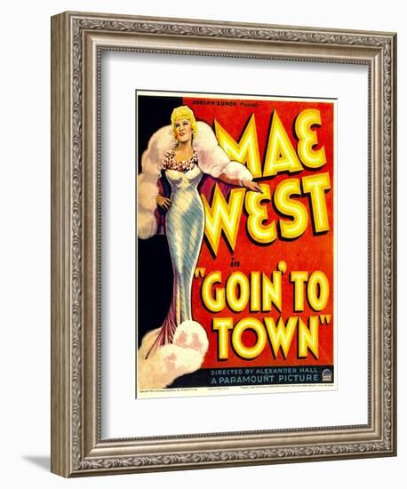 Goin' To Town, Mae West, 1935-null-Framed Art Print