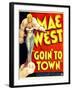 Goin' to Town, Mae West on Window Card, 1935-null-Framed Art Print