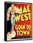 Goin' to Town, Mae West on Window Card, 1935-null-Framed Stretched Canvas