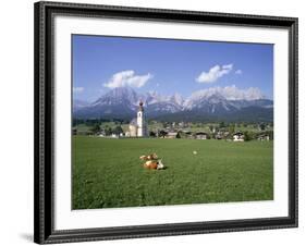 Going and Kaiser Mountains, Tirol (Tyrol), Austria-Hans Peter Merten-Framed Photographic Print