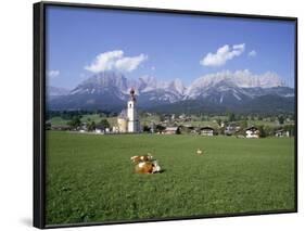 Going and Kaiser Mountains, Tirol (Tyrol), Austria-Hans Peter Merten-Framed Photographic Print