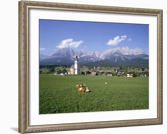 Going and Kaiser Mountains, Tirol (Tyrol), Austria-Hans Peter Merten-Framed Photographic Print