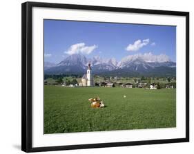 Going and Kaiser Mountains, Tirol (Tyrol), Austria-Hans Peter Merten-Framed Photographic Print