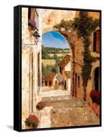 Going Down to the Village-Gilles Archambault-Framed Stretched Canvas