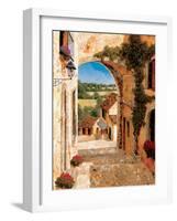 Going Down to the Village-Gilles Archambault-Framed Art Print