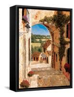 Going Down to the Village-Gilles Archambault-Framed Stretched Canvas