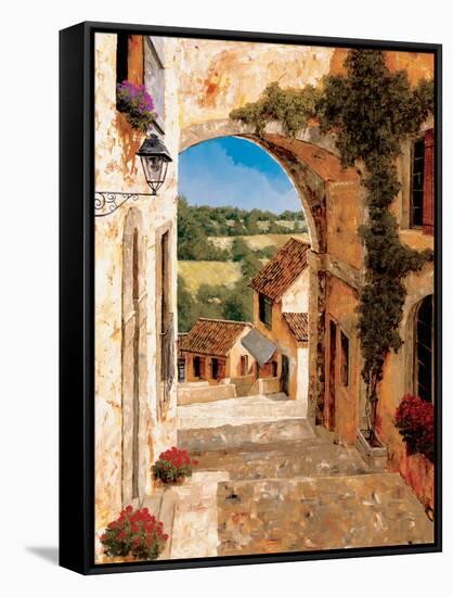 Going Down to the Village-Gilles Archambault-Framed Stretched Canvas